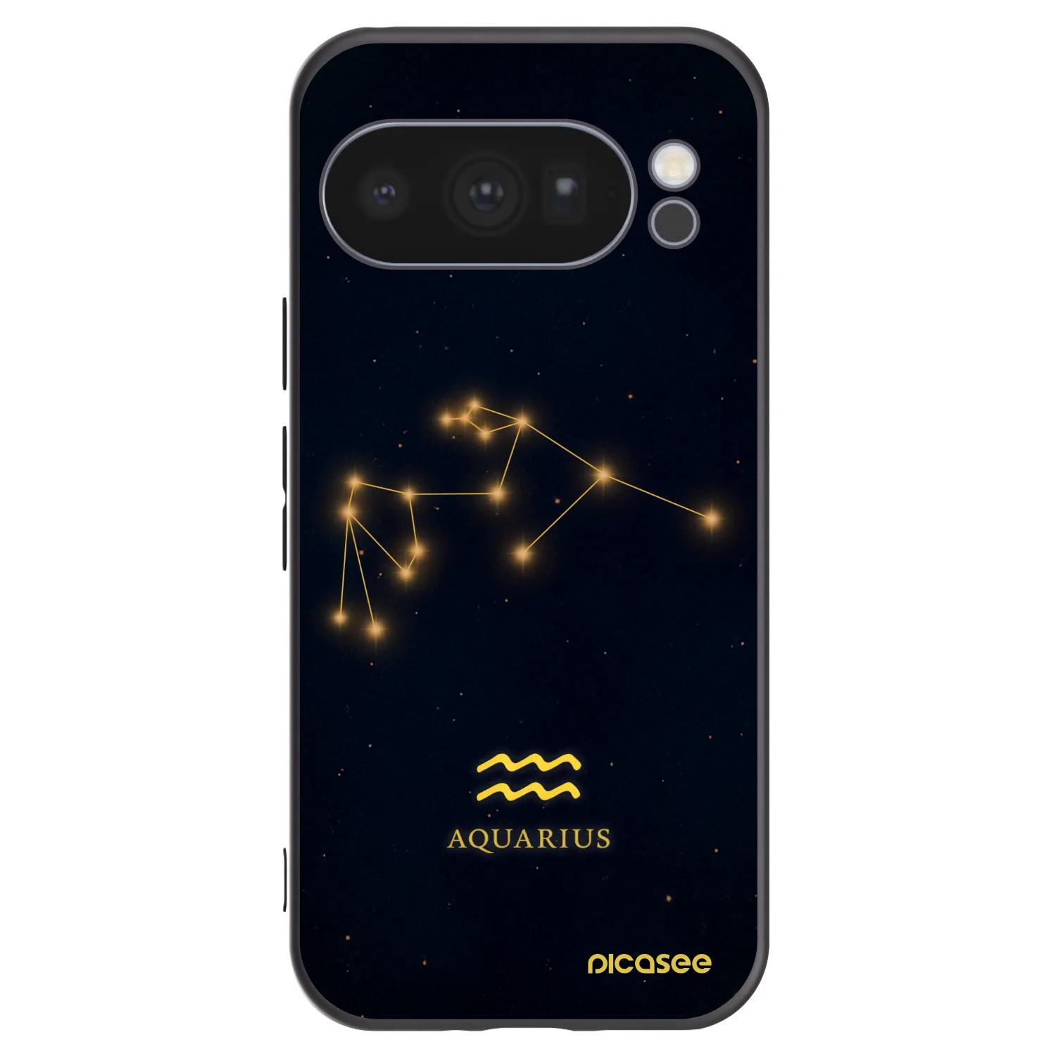 Picasee Μαύρη θήκη σιλικόνης για Google Pixel 10 Pro - AQUARIUS