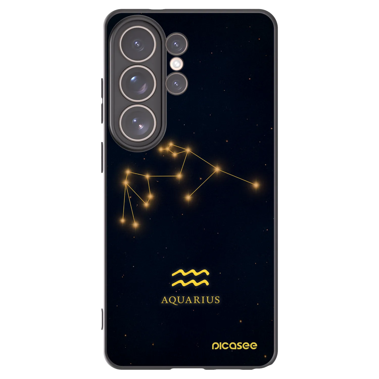 Picasee Μαύρη θήκη σιλικόνης για Samsung Galaxy S26 Ultra - AQUARIUS