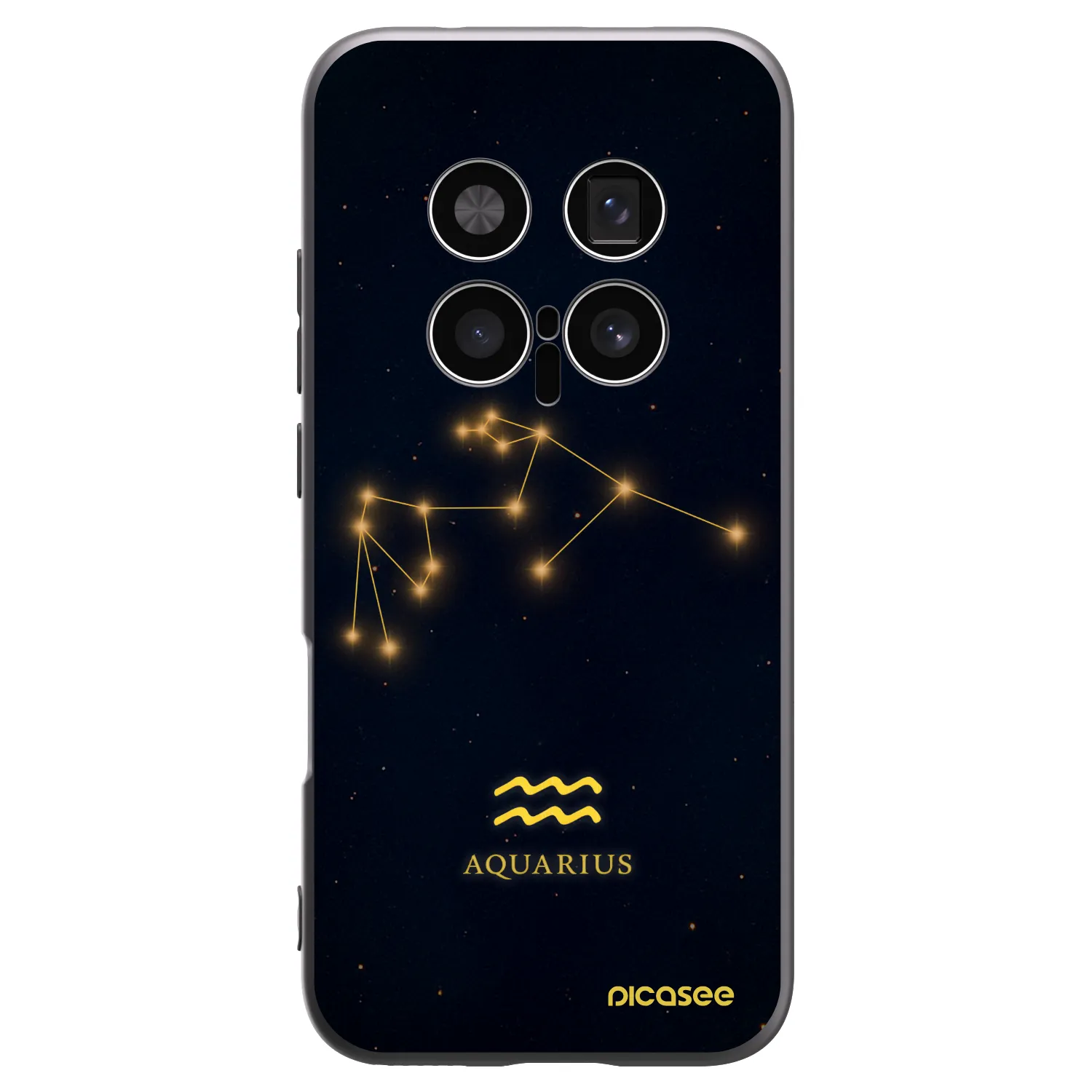 Picasee Μαύρη θήκη σιλικόνης για Honor Magic8 Pro 5G - AQUARIUS