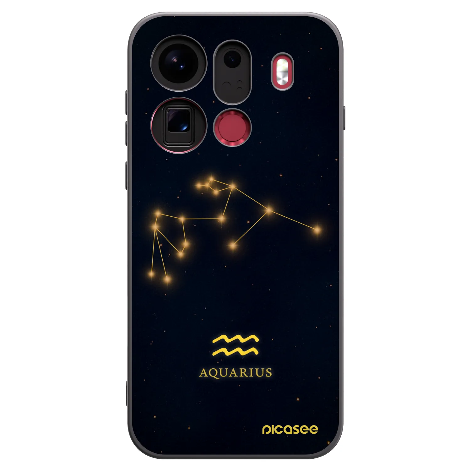 Picasee Μαύρη θήκη σιλικόνης για OPPO Find X9 Pro - AQUARIUS