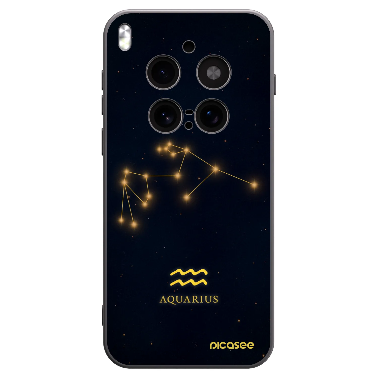Picasee Μαύρη θήκη σιλικόνης για Vivo X300 Pro - AQUARIUS