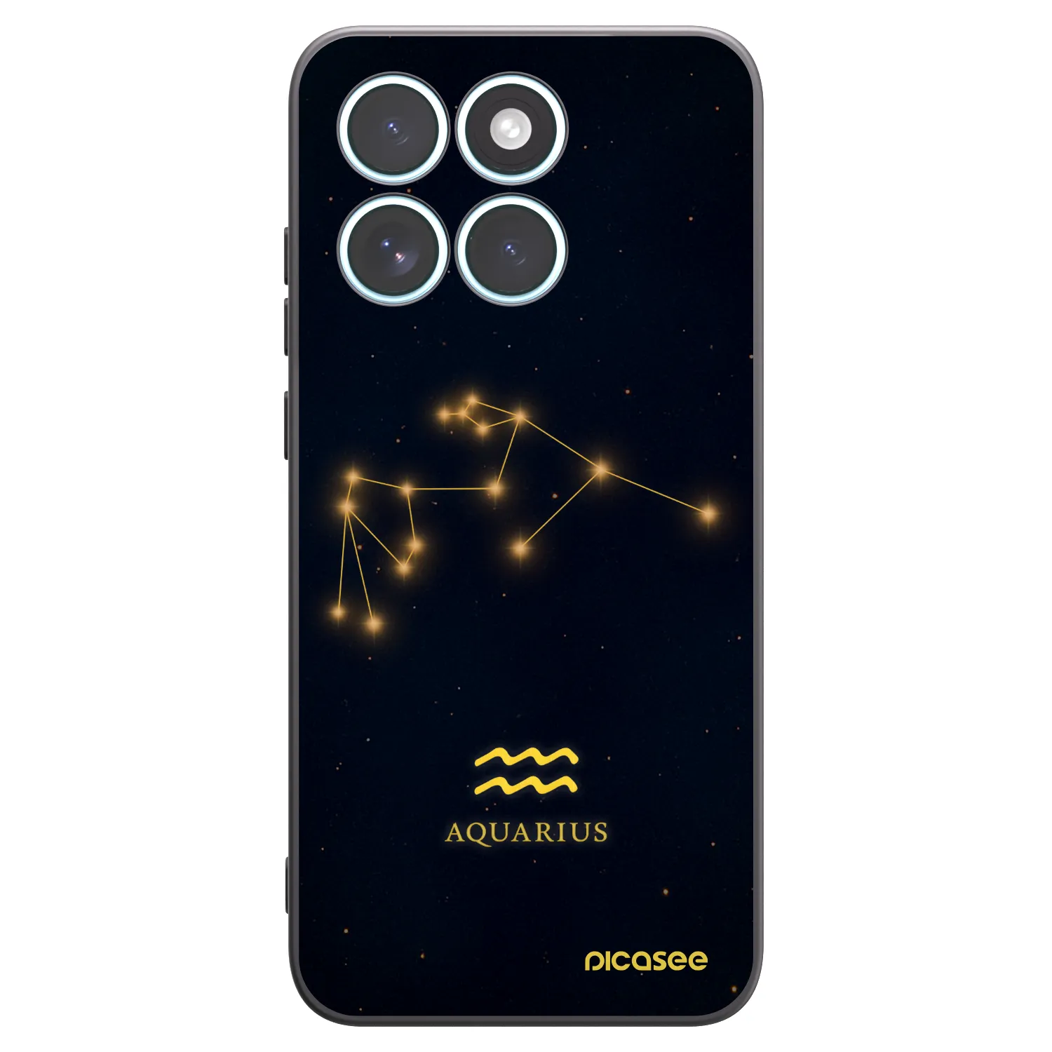 Picasee Μαύρη θήκη σιλικόνης για Motorola Edge 70 Fusion - AQUARIUS