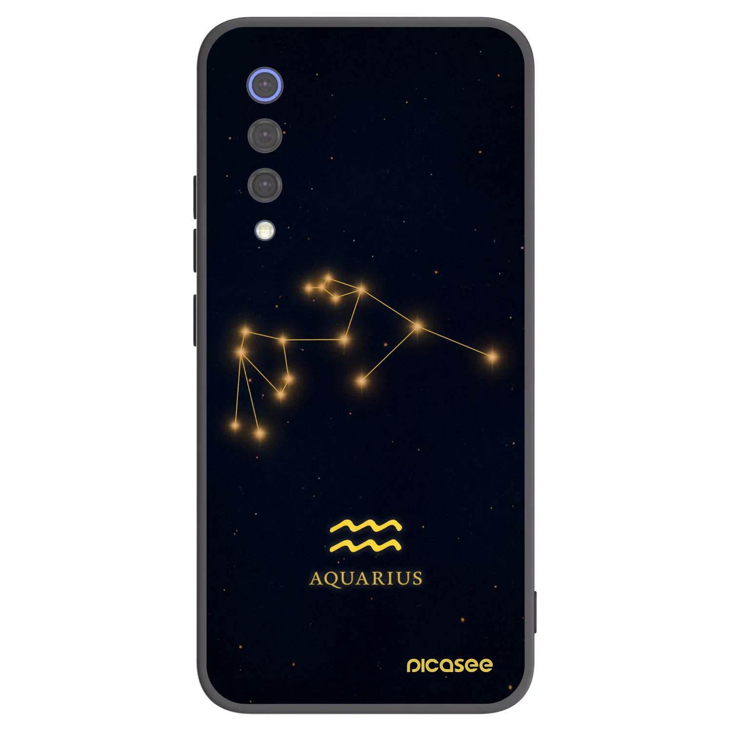 Picasee Μαύρη θήκη σιλικόνης για Xiaomi Mi 9 SE - AQUARIUS