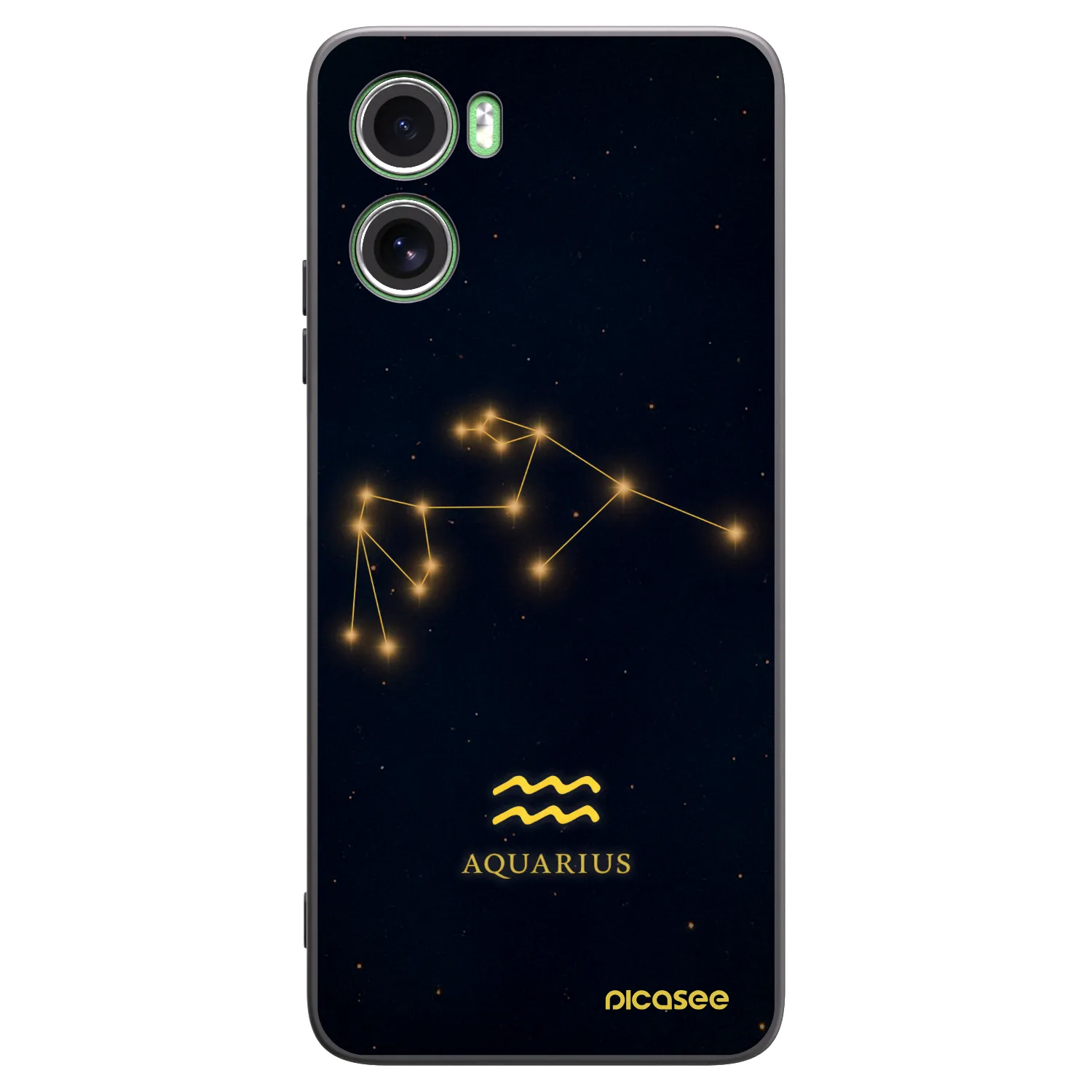 Picasee Μαύρη θήκη σιλικόνης για Motorola Moto G06 - AQUARIUS