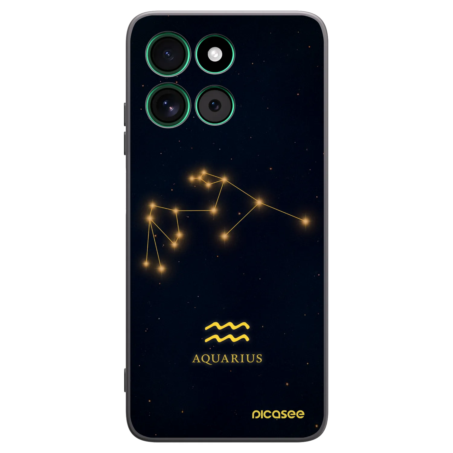 Picasee Μαύρη θήκη σιλικόνης για Motorola Moto G57 Power - AQUARIUS