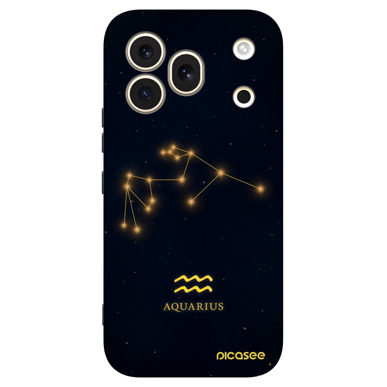 Picasee Μαύρη θήκη σιλικόνης για Honor 600 Pro - AQUARIUS