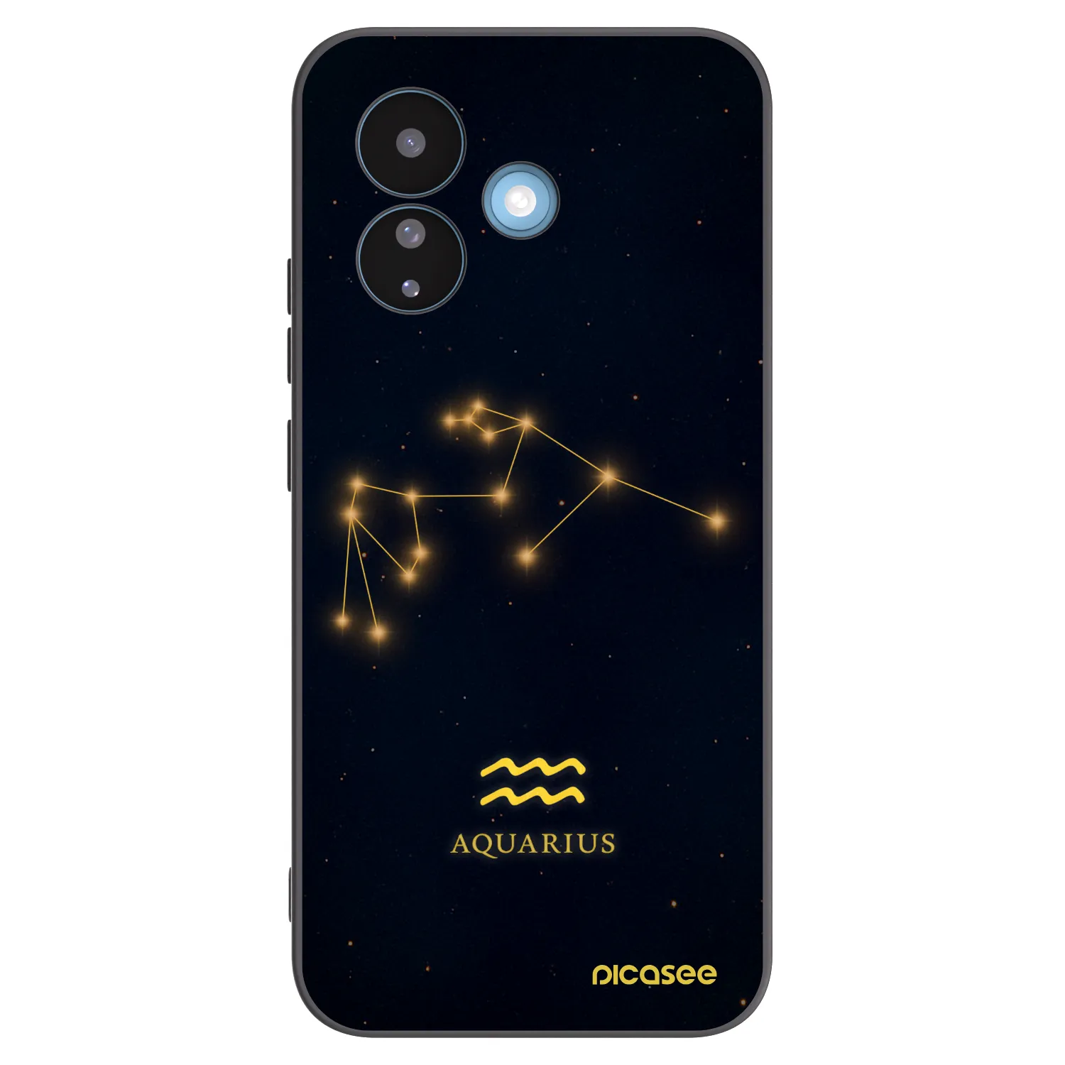 Picasee Μαύρη θήκη σιλικόνης για Xiaomi Redmi Note 17 Pro 5G - AQUARIUS