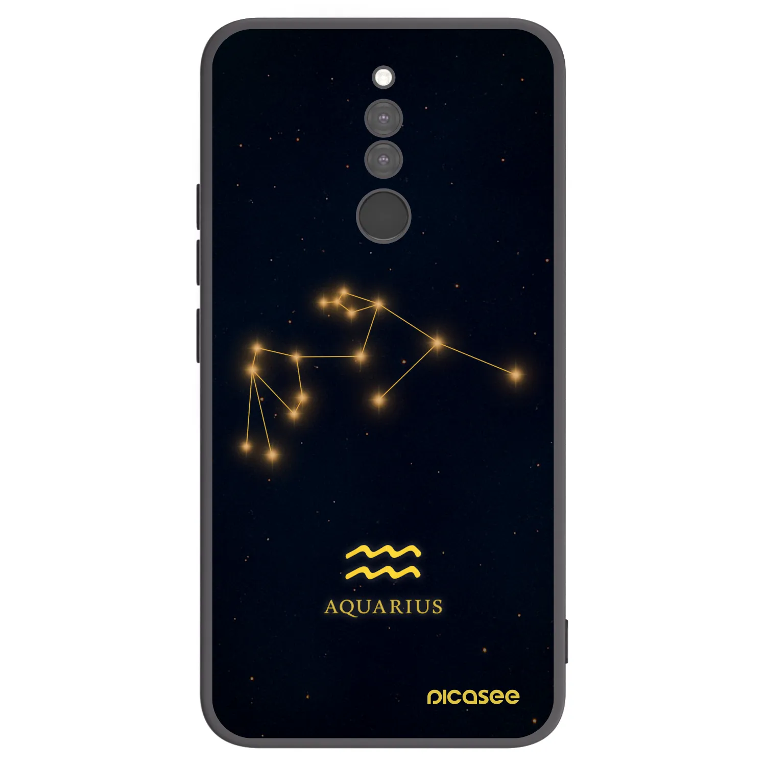 Picasee Μαύρη θήκη σιλικόνης για Xiaomi Redmi 8 - AQUARIUS