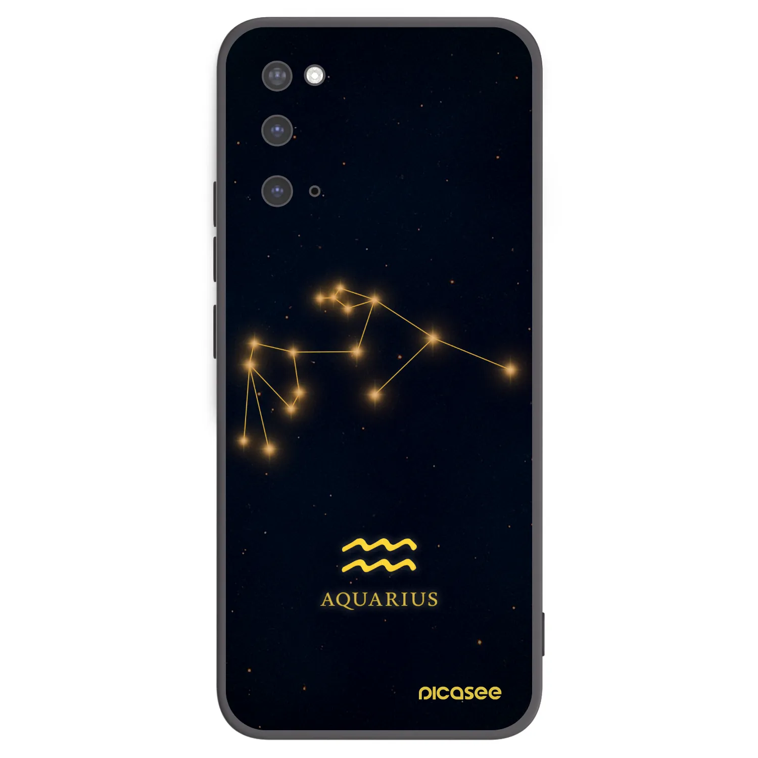 Picasee Μαύρη θήκη σιλικόνης για Samsung Galaxy S20 G980F - AQUARIUS