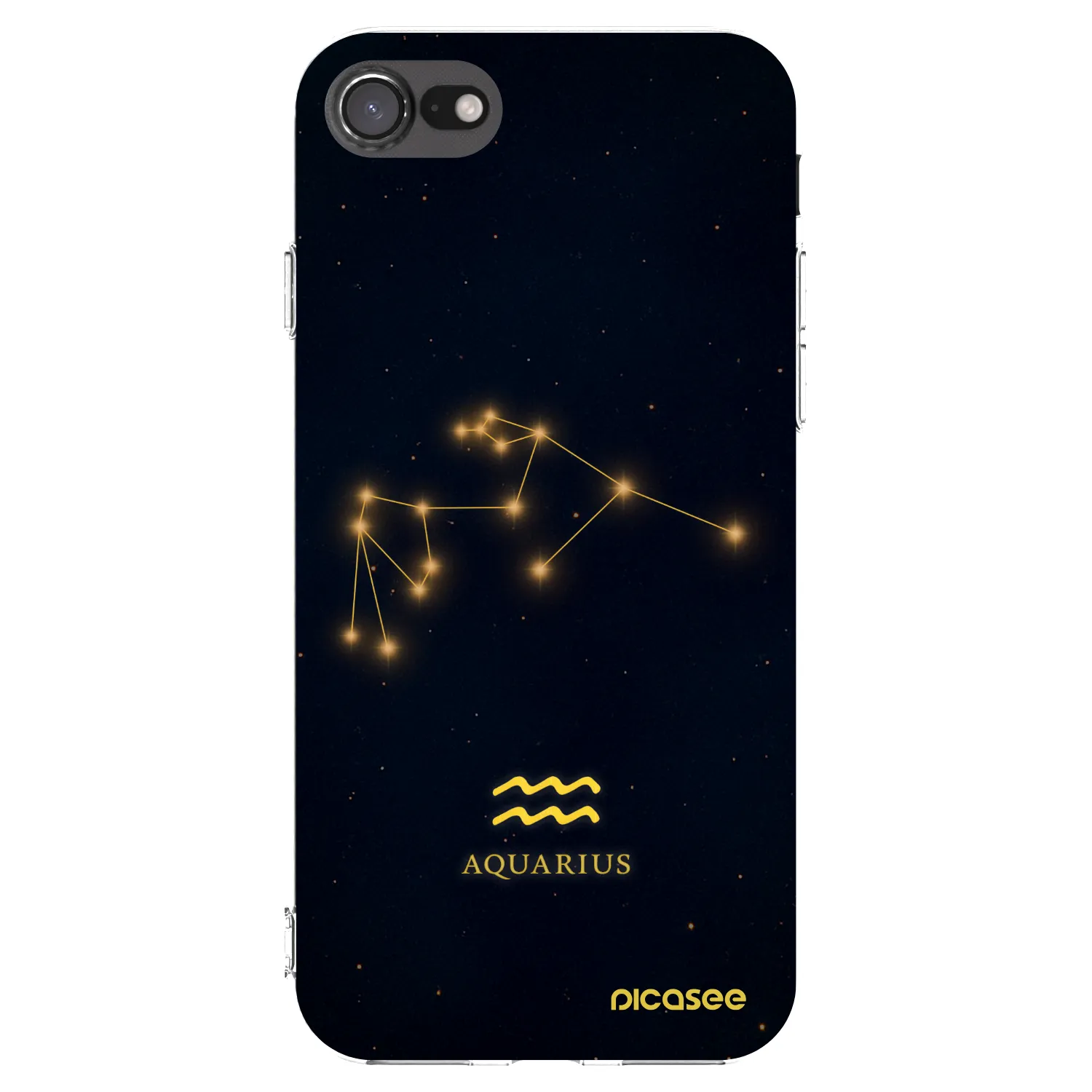Picasee διαφανής θήκη σιλικόνης Apple iPhone SE 2020 - AQUARIUS