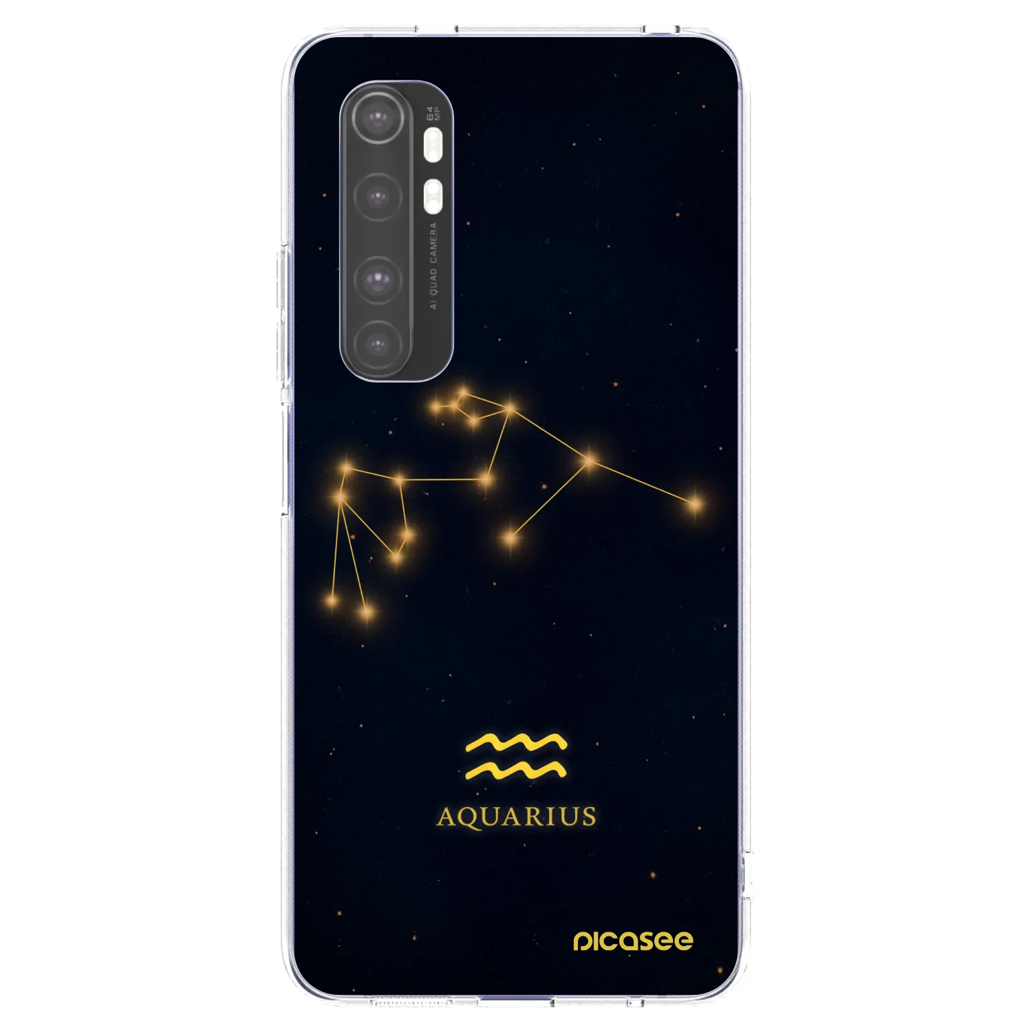 Picasee διαφανής θήκη σιλικόνης Xiaomi Mi Note 10 Lite - AQUARIUS