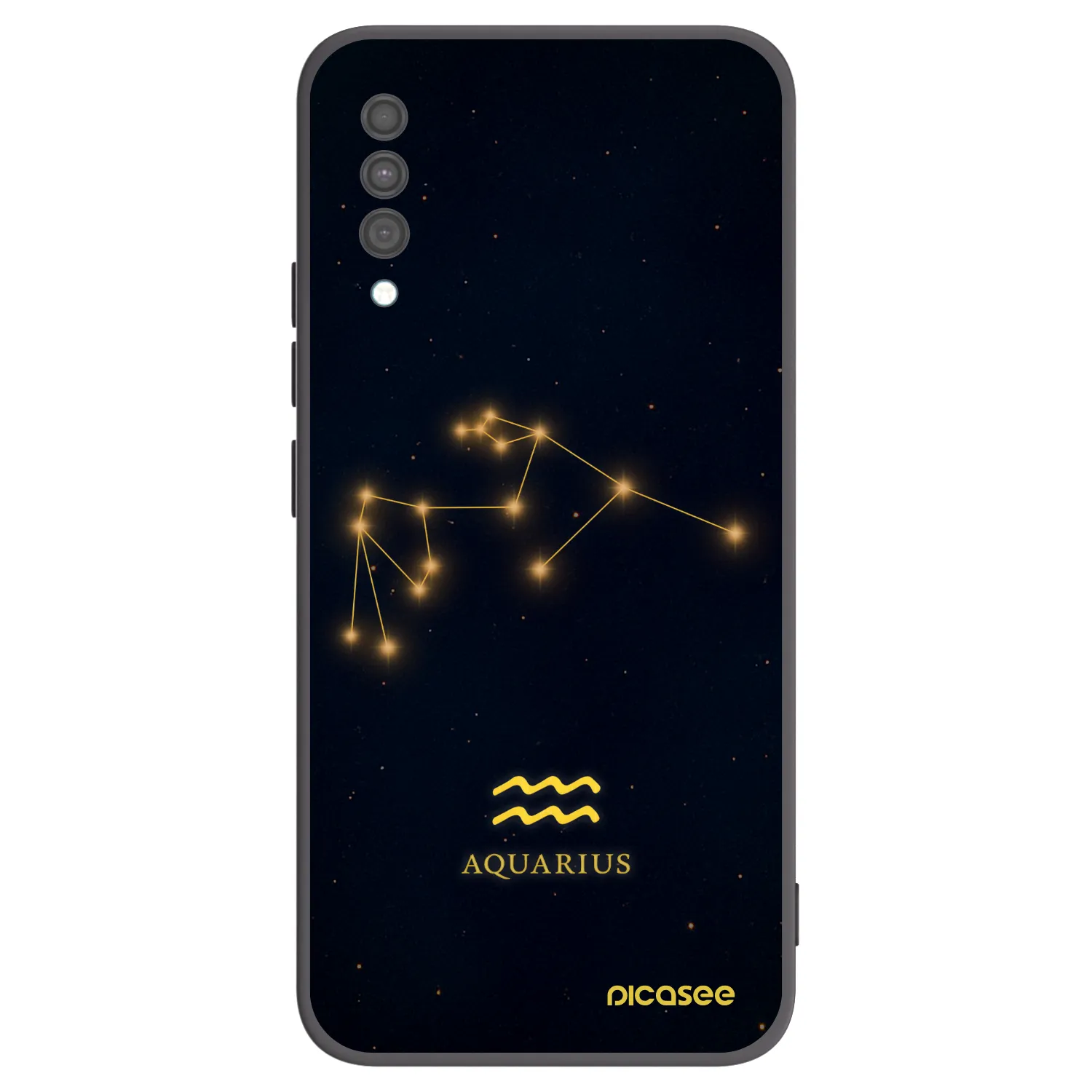 Picasee Μαύρη θήκη σιλικόνης για Samsung Galaxy A30s A307F - AQUARIUS