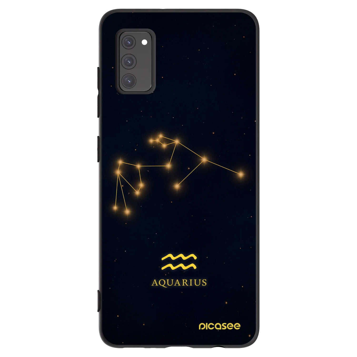 Picasee Μαύρη θήκη σιλικόνης για Samsung Galaxy A41 A415F - AQUARIUS
