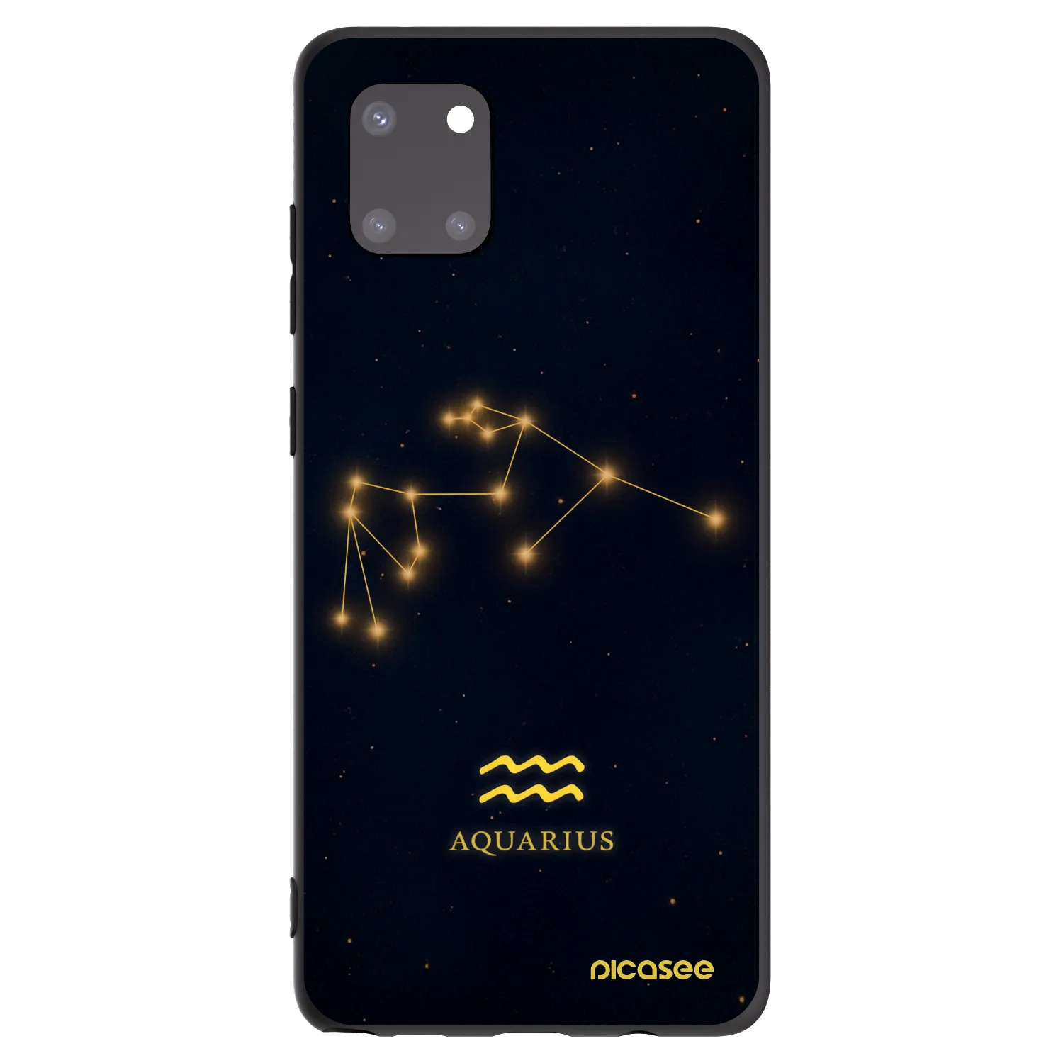 Picasee Μαύρη θήκη σιλικόνης για Samsung Galaxy Note 10 Lite N770F - AQUARIUS