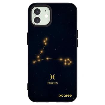 Picasee Μαύρη θήκη σιλικόνης για Apple iPhone 12 - PISCES