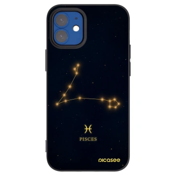 Picasee Μαύρη θήκη σιλικόνης για Apple iPhone 12 mini - PISCES