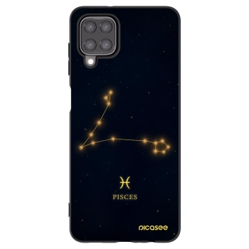 Picasee Μαύρη θήκη σιλικόνης για Samsung Galaxy A12 A125F - PISCES