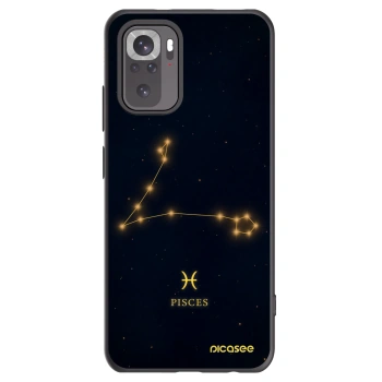 Picasee Μαύρη θήκη σιλικόνης για Xiaomi Redmi Note 10 - PISCES