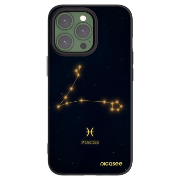Picasee Μαύρη θήκη σιλικόνης για Apple iPhone 13 Pro - PISCES