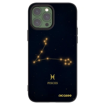 Picasee Μαύρη θήκη σιλικόνης για Apple iPhone 13 Pro Max - PISCES