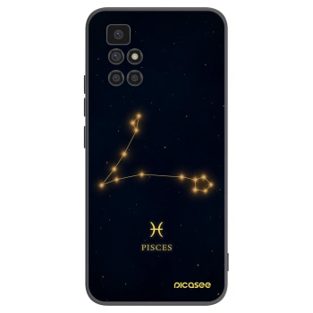 Picasee Μαύρη θήκη σιλικόνης για Xiaomi Redmi 10 - PISCES