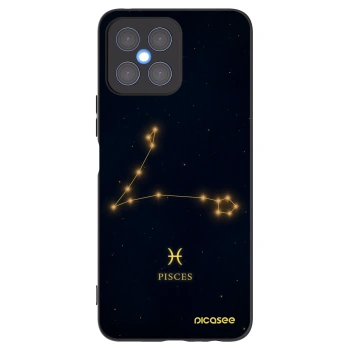 Picasee Μαύρη θήκη σιλικόνης για Honor X8 4G - PISCES