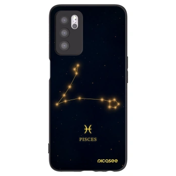 Picasee Μαύρη θήκη σιλικόνης για OPPO A16 - PISCES