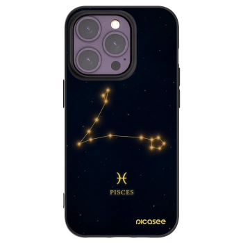 Picasee Μαύρη θήκη σιλικόνης για Apple iPhone 14 Pro - PISCES