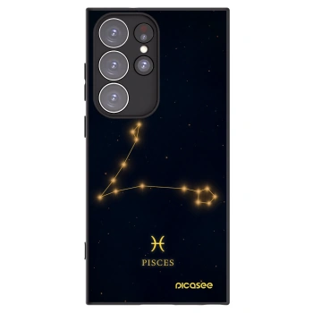 Picasee Μαύρη θήκη σιλικόνης για Samsung Galaxy S23 Ultra 5G - PISCES
