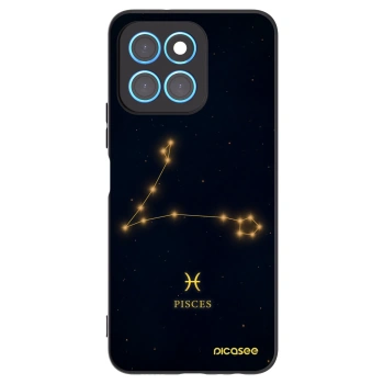 Picasee Μαύρη θήκη σιλικόνης για Honor X8 5G - PISCES