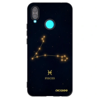Picasee Μαύρη θήκη σιλικόνης για Huawei Nova 3 - PISCES