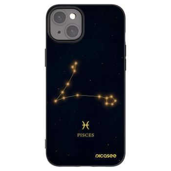 Picasee Μαύρη θήκη σιλικόνης για Apple iPhone 15 Plus - PISCES