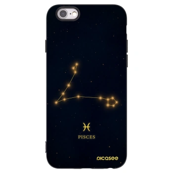 Picasee Μαύρη θήκη σιλικόνης για Apple iPhone 6/6S - PISCES