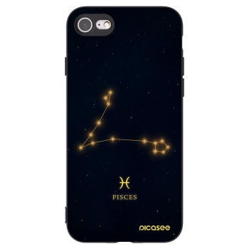 Picasee Μαύρη θήκη σιλικόνης για Apple iPhone 7 - PISCES