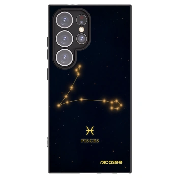Picasee Μαύρη θήκη σιλικόνης για Samsung Galaxy S24 Ultra S928B 5G - PISCES
