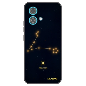 Picasee Μαύρη θήκη σιλικόνης για Motorola Edge 40 Neo - PISCES
