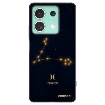 Picasee Μαύρη θήκη σιλικόνης για Xiaomi Redmi Note 13 5G - PISCES