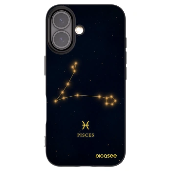 Picasee Μαύρη θήκη σιλικόνης για Apple iPhone 16 - PISCES