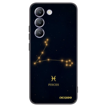 Picasee Μαύρη θήκη σιλικόνης για Vivo V40 SE 5G - PISCES