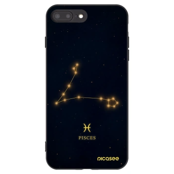 Picasee Μαύρη θήκη σιλικόνης για Apple iPhone 8 Plus - PISCES