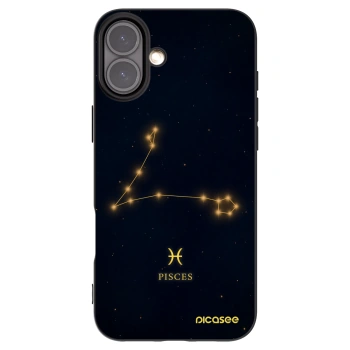 Picasee Μαύρη θήκη σιλικόνης για Apple iPhone 16 Plus - PISCES