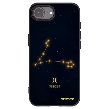 Picasee Μαύρη θήκη σιλικόνης για Apple iPhone 16e - PISCES