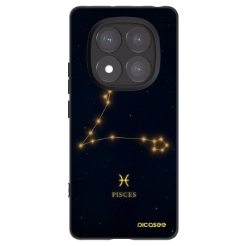 Picasee Μαύρη θήκη σιλικόνης για Xiaomi Redmi Note 14 Pro 5G - PISCES