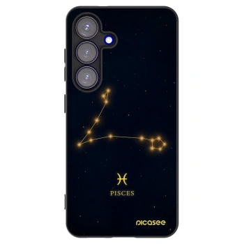 Picasee Μαύρη θήκη σιλικόνης για Samsung Galaxy S25 5G - PISCES