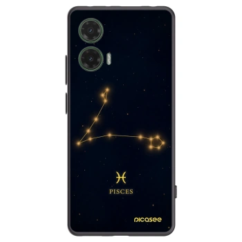 Picasee Μαύρη θήκη σιλικόνης για Motorola Moto G35 5G - PISCES
