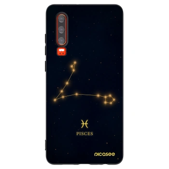 Picasee Μαύρη θήκη σιλικόνης για Huawei P30 - PISCES