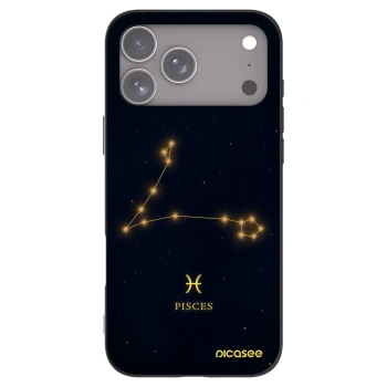 Picasee Μαύρη θήκη σιλικόνης για Apple iPhone 17 Pro Max - PISCES