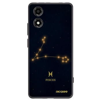 Picasee Μαύρη θήκη σιλικόνης για Motorola Moto E14 - PISCES