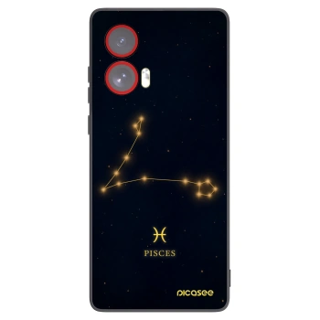 Picasee Μαύρη θήκη σιλικόνης για Motorola Edge 50 Fusion - PISCES
