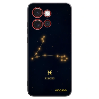 Picasee Μαύρη θήκη σιλικόνης για Motorola Edge 60 Neo 5G - PISCES